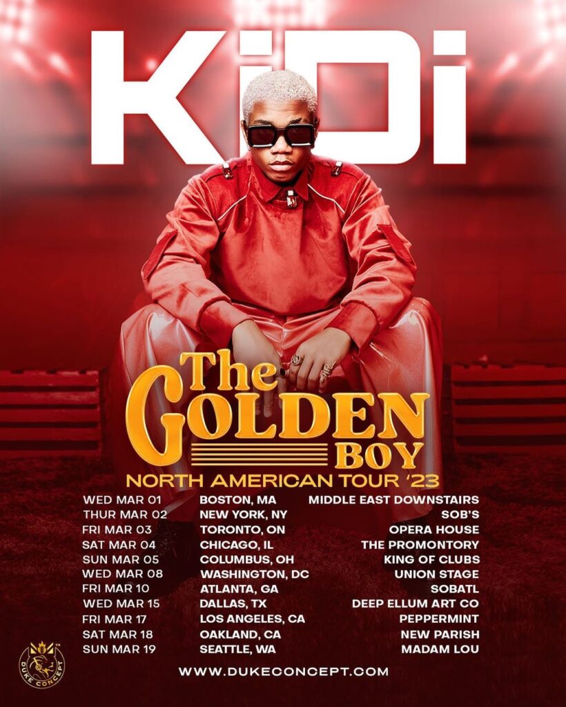KiDi set to Host ‘The Golden Boy Concert’ in North America