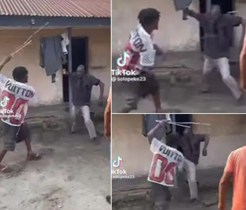 Son Brutalize Father For Bringing His Sidechick Home