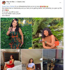 Nigerian Woman dies 10 days to her wedding