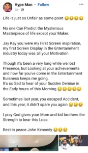 Kwami Sefa Kayi Begs NDC To Return To His ShowComedian Jay Kay Dies In Fatal Accident