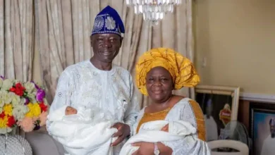 Miracles are everywhere as an old couple welcomes twins after 32 years of waiting to have the fruit of the womb.