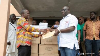 Sammy Awuku Supports Akuapem North BECE Candidates With Educational Materials