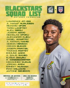 Andre Ayew Dropped Here's the Full List of Ghana Black Stars squad to face Mexico and USA