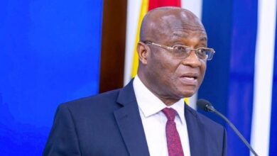 Majority leader Osei Kyei Mensa Bonsu reacts to Occupy BoG demo