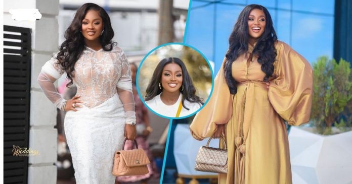 Jackie Appiah rocks Ghc4,800 Jil Sander T-shirt and Ghc47,900 chanel bag; fans react