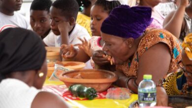 Hundreds of people flood Nhyira Fm to enjoy Fufu Party