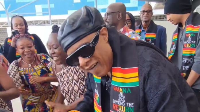 Stevie Wonder arrives in Ghana following decision to permanently relocate