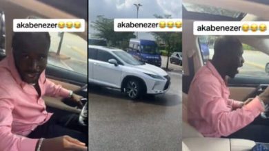 Akabenezer flaunts his newly acquired Car Lexus RX350