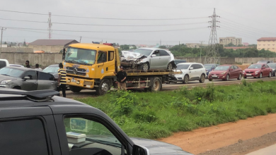 Tema motorway accident involving multiple Cars causes heavy traffic