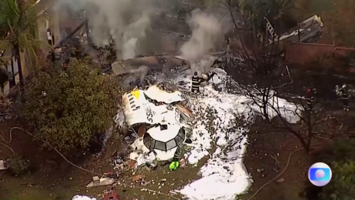 Plane with 61 people on board crashes in Brazil