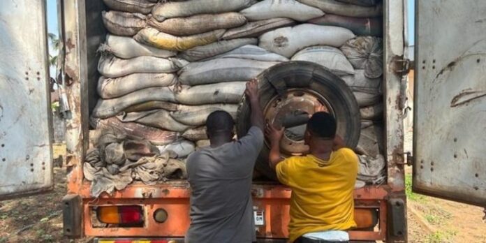 Police intercept 500 bags of smuggled cocoa in Upper East