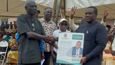 Sam George renovates Ningo Prampram council office, donates ahead of Homowo